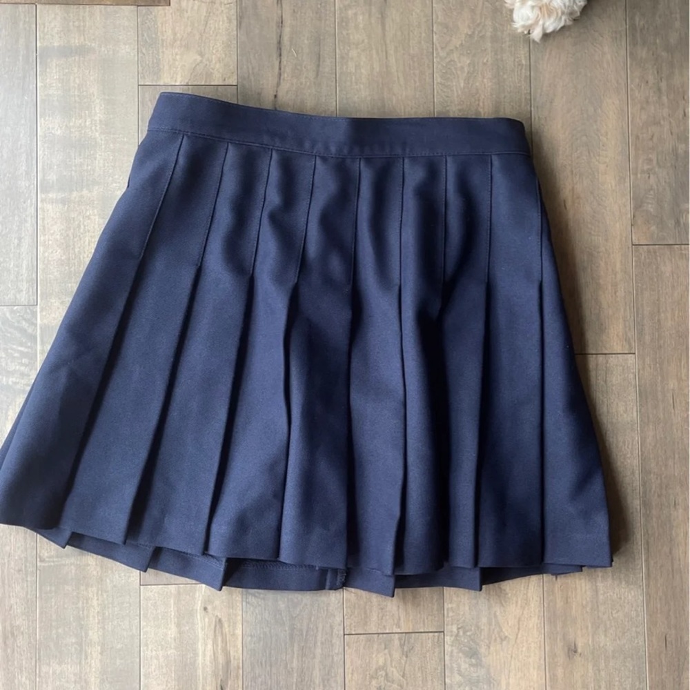 american apparel navy blue tennis skirt